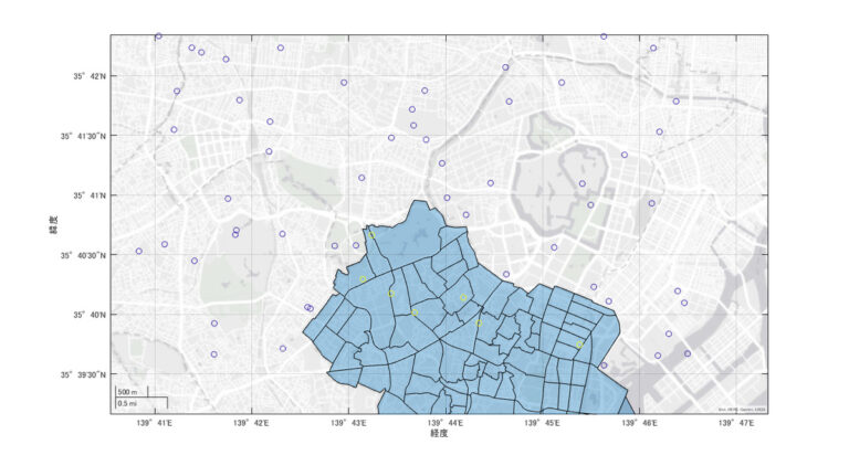 【MATLAB】isinterior関数を使って地理空間ポリゴンの内外を判定する方法 | techBrowse